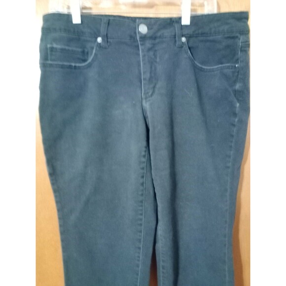 Time And Tru Women's Capris Black Sz 14 Mid-Rise Regular Denim Straight - Picture 2 of 6
